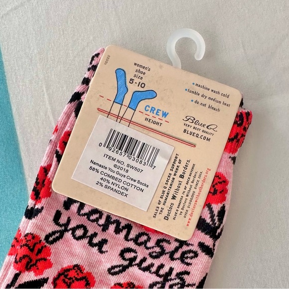 NAMASTE YOU GUYS Women’s Crew Socks - Picture 6 of 6